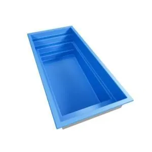 Masterbuilt Davinci fibreglass pool shell showing its shape