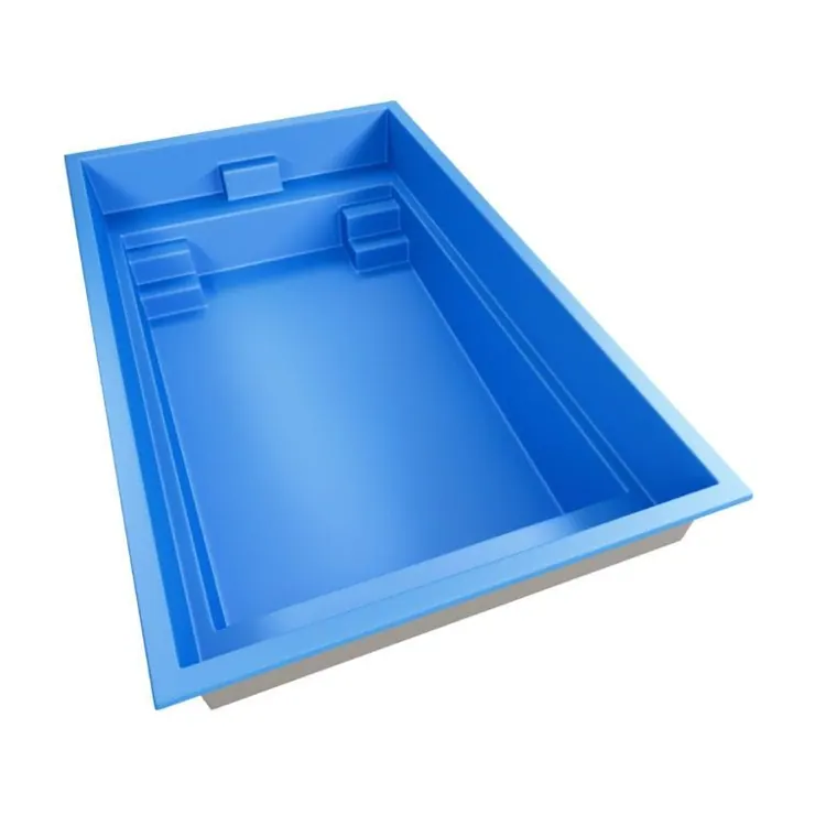 Masterbuilt Entertainer fibreglass pool shell showing its shape