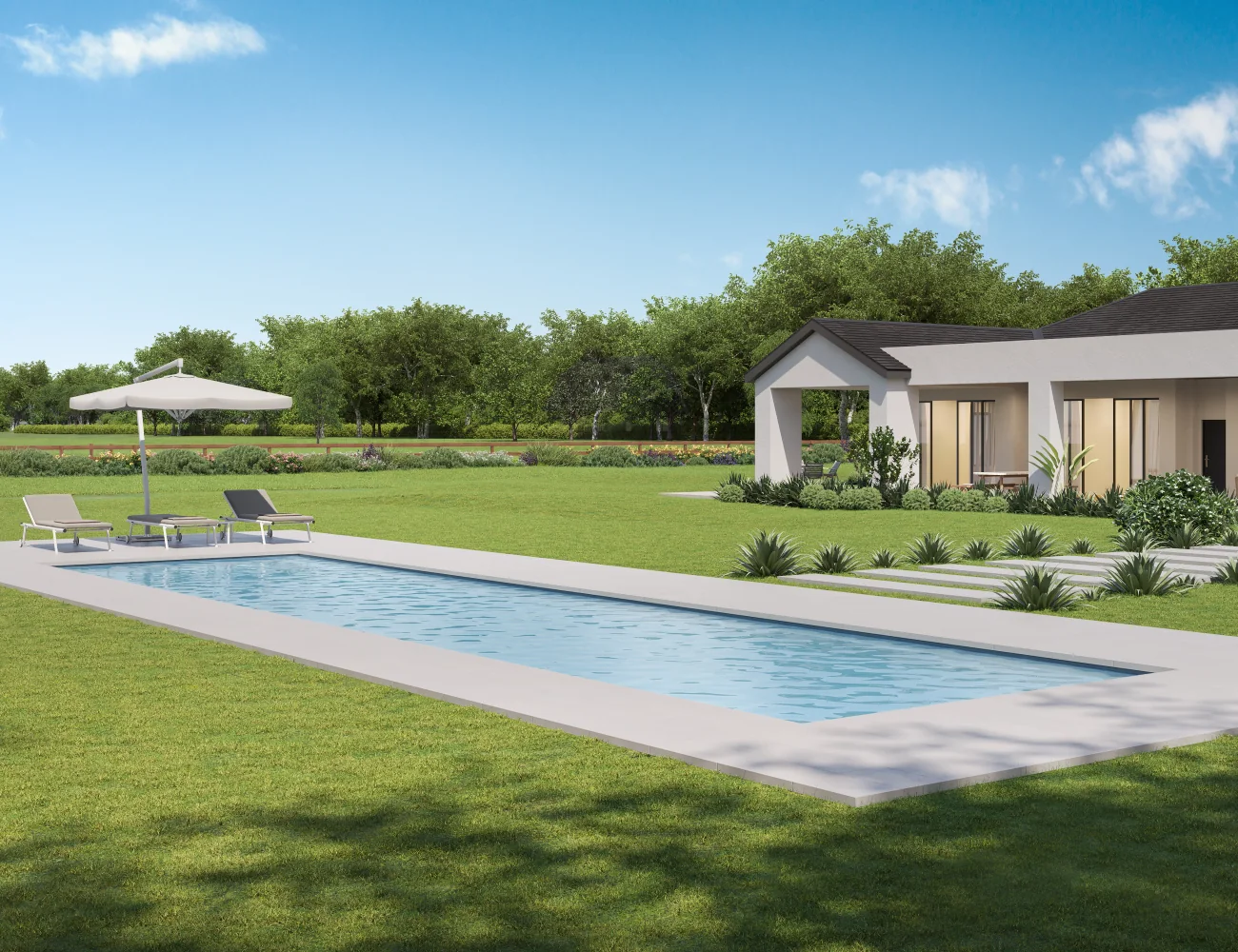 Lap Pools inspiration for an outdoor space