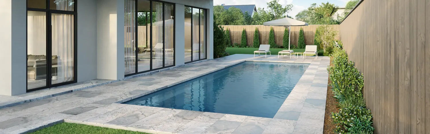 Masterbuilt Lap Pool De Luxe installed in an Australian backyard